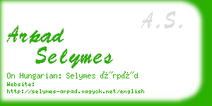 arpad selymes business card